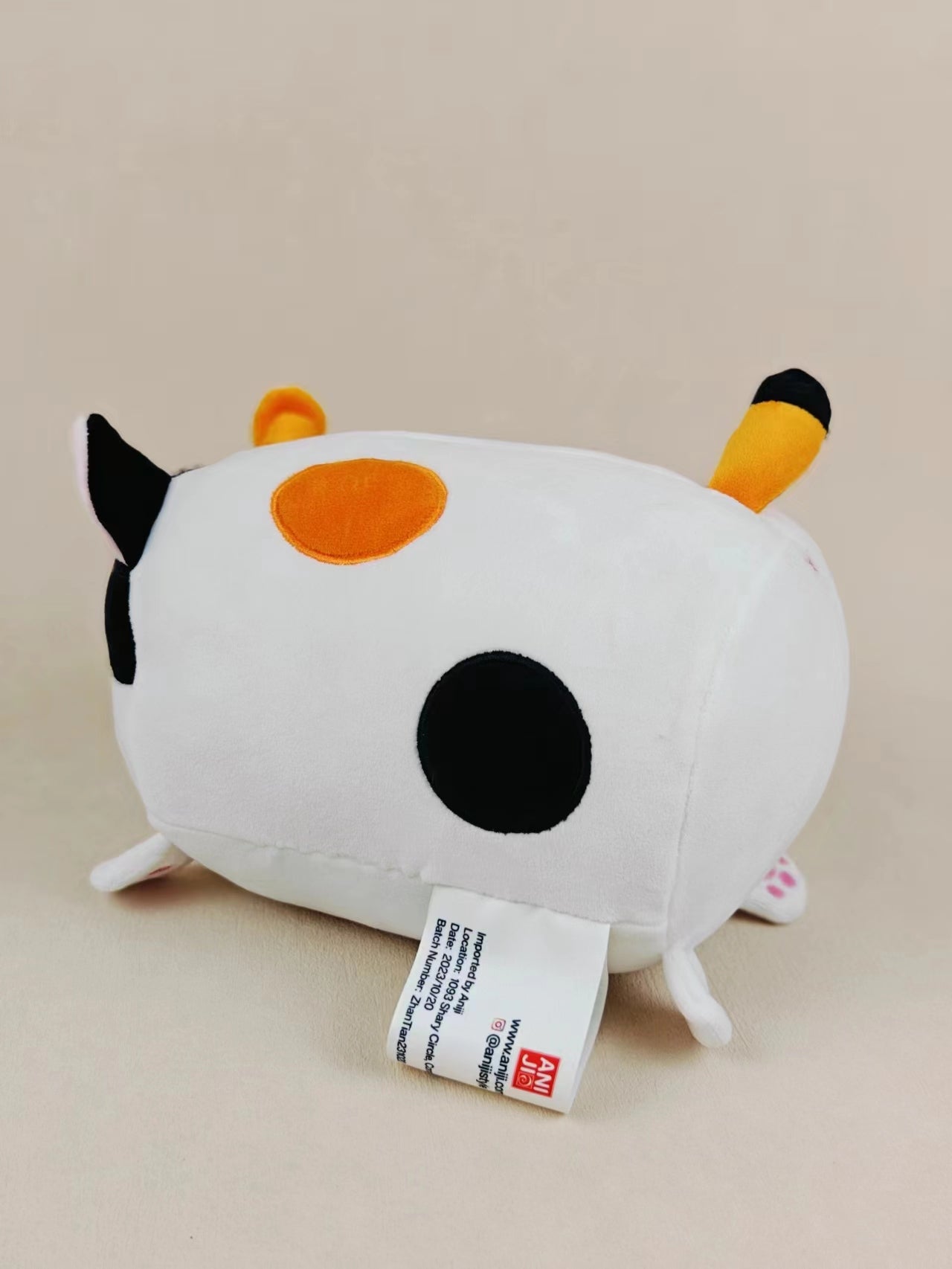 Plush - Tank Calico Cat Plush, Orange and Black 25cm