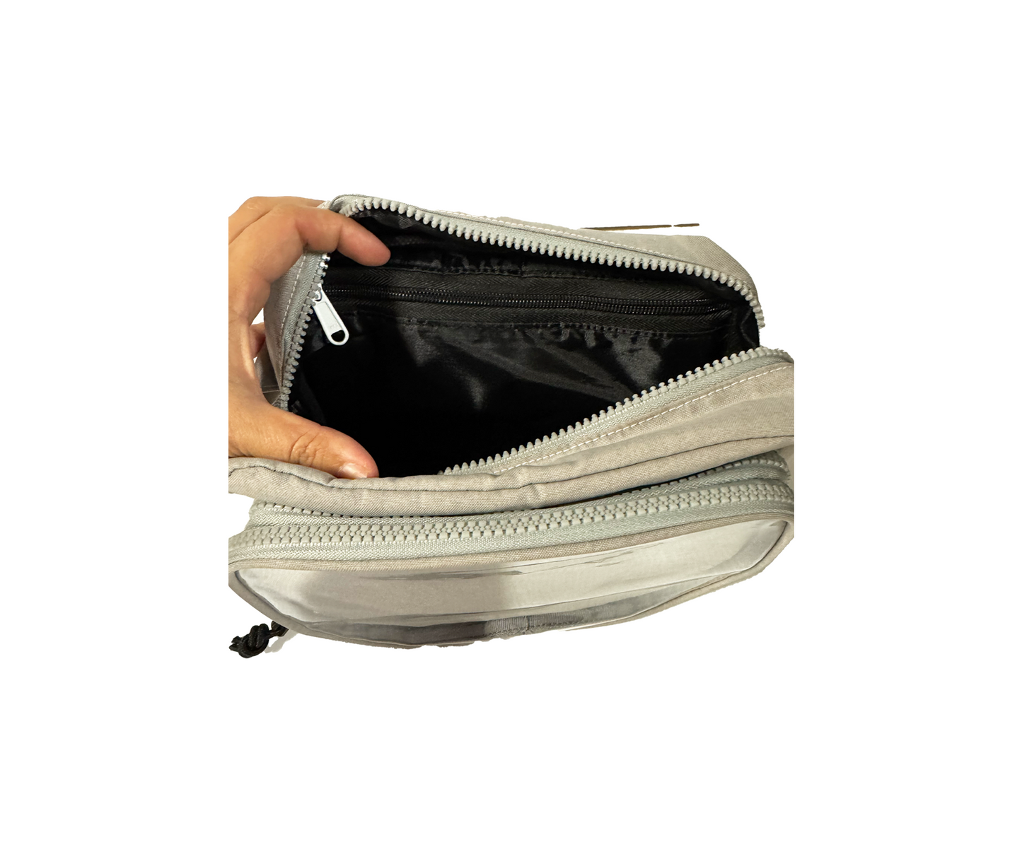 Tutsy Fanny Pack Itabag, 3 Compartments, Light Grey