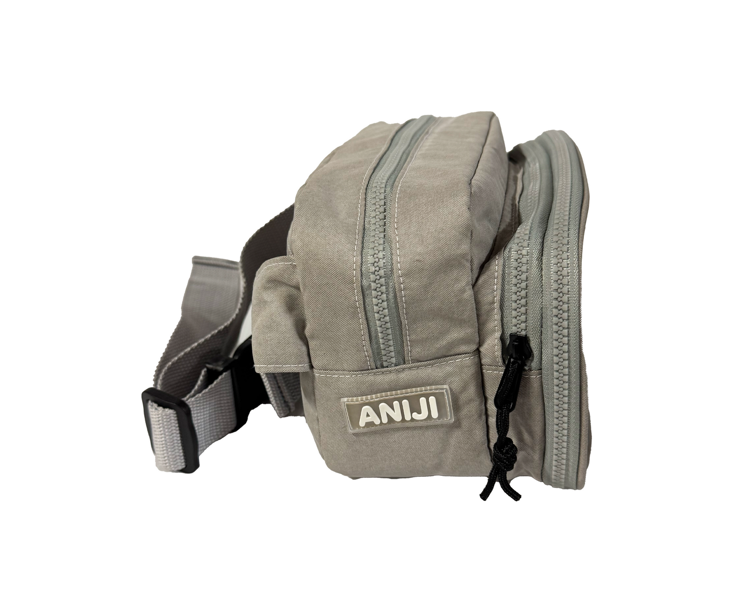 Tutsy Fanny Pack Itabag, 3 Compartments, Light Grey