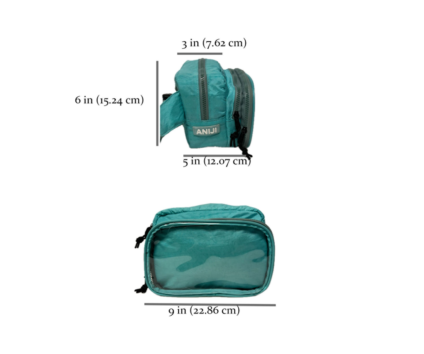 Tutsy Fanny Pack Itabag, 3 Compartments, Teal