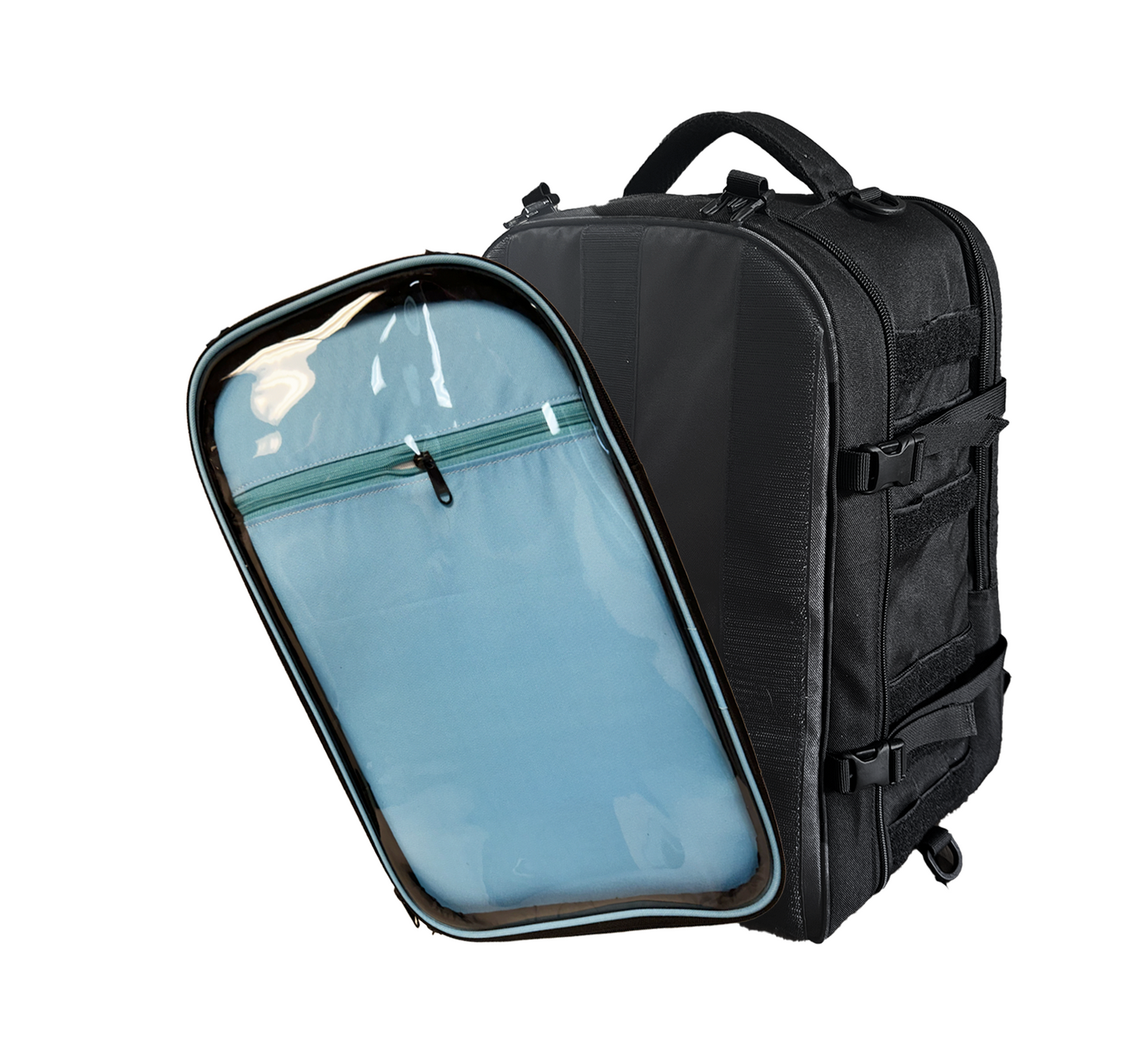Virgil Ita Backpack, Black and Blue