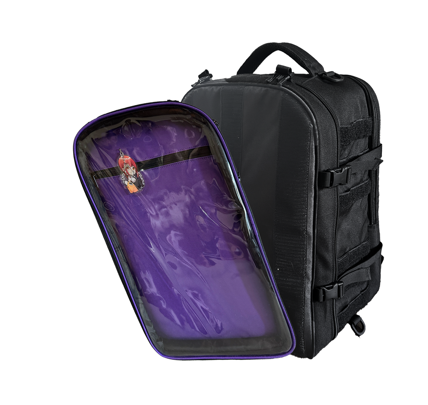 Virgil Ita Backpack, Black and Iris Purple