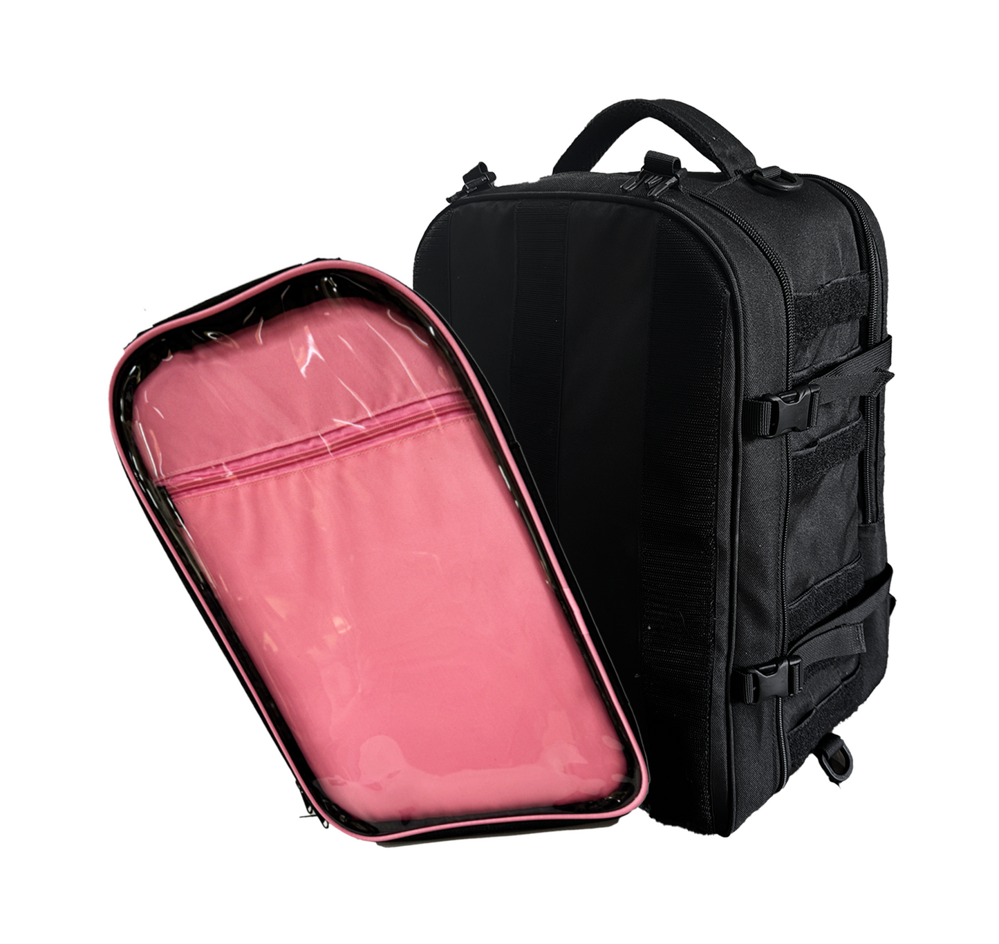Virgil Ita Backpack, Black and Pink