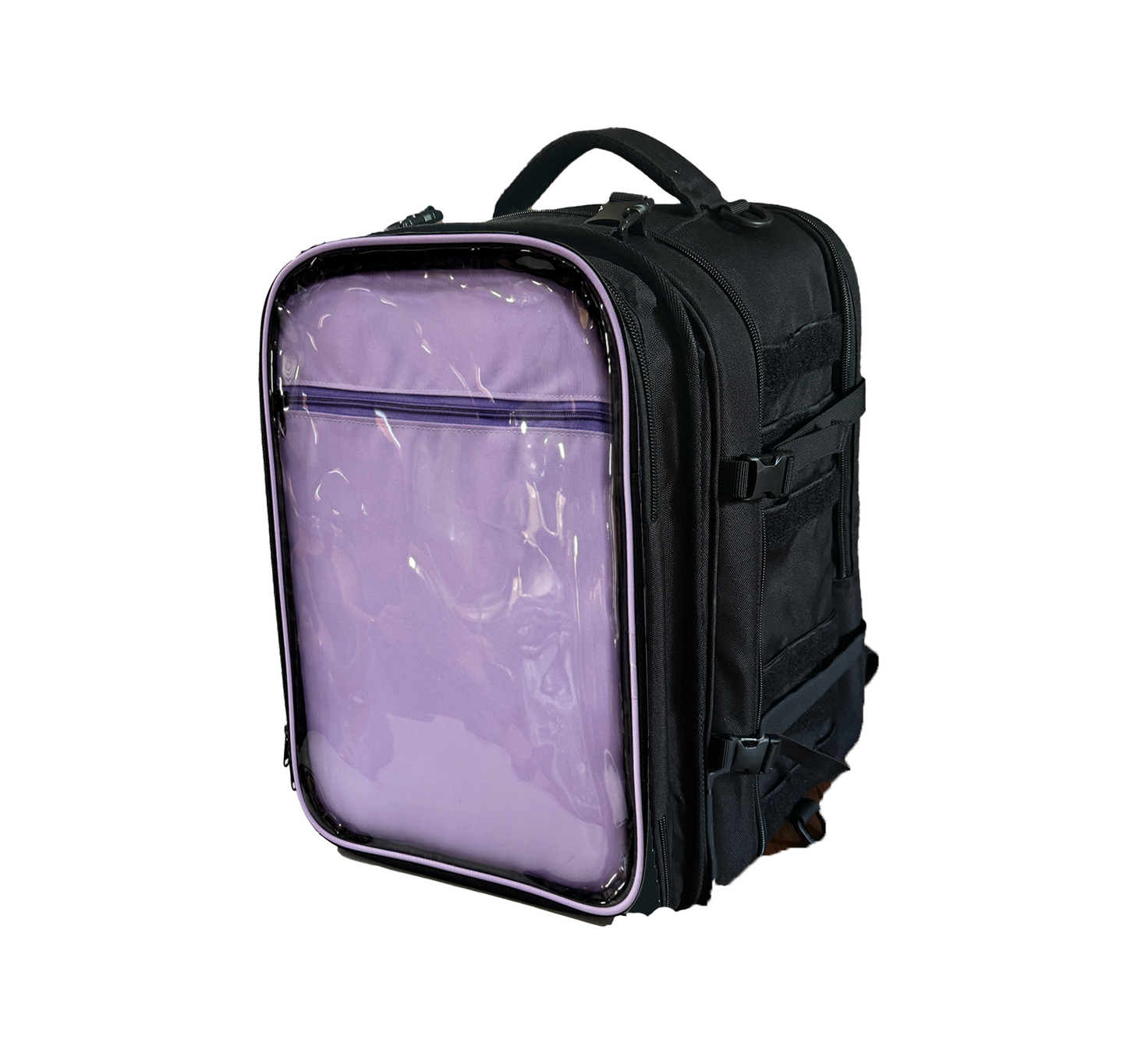 Virgil Ita Backpack, Black and Lavendar Purple