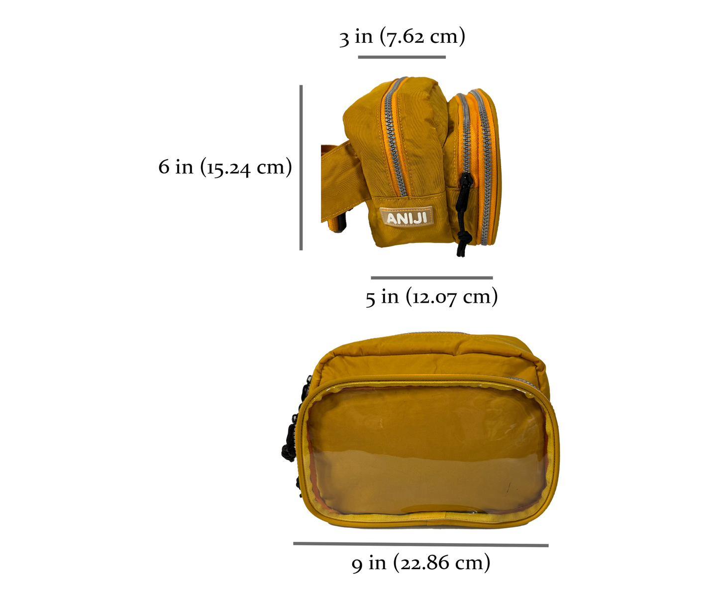 Tutsy Fanny Pack Itabag, 3 Compartments, Yellow