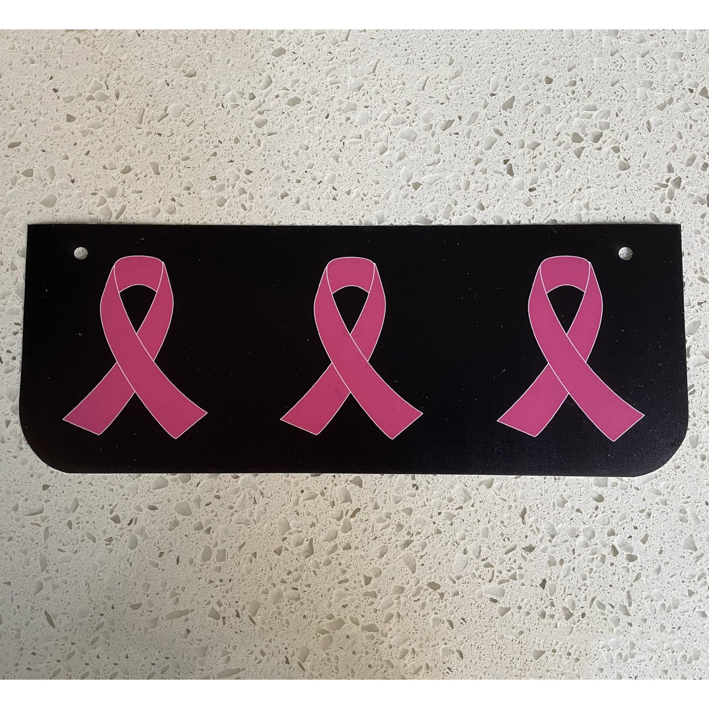 Echo Plastic Pink Ribbons Emblem 4"